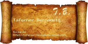 Taferner Bernadett névjegykártya