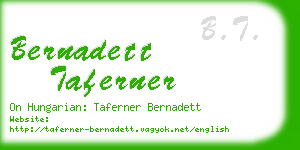 bernadett taferner business card